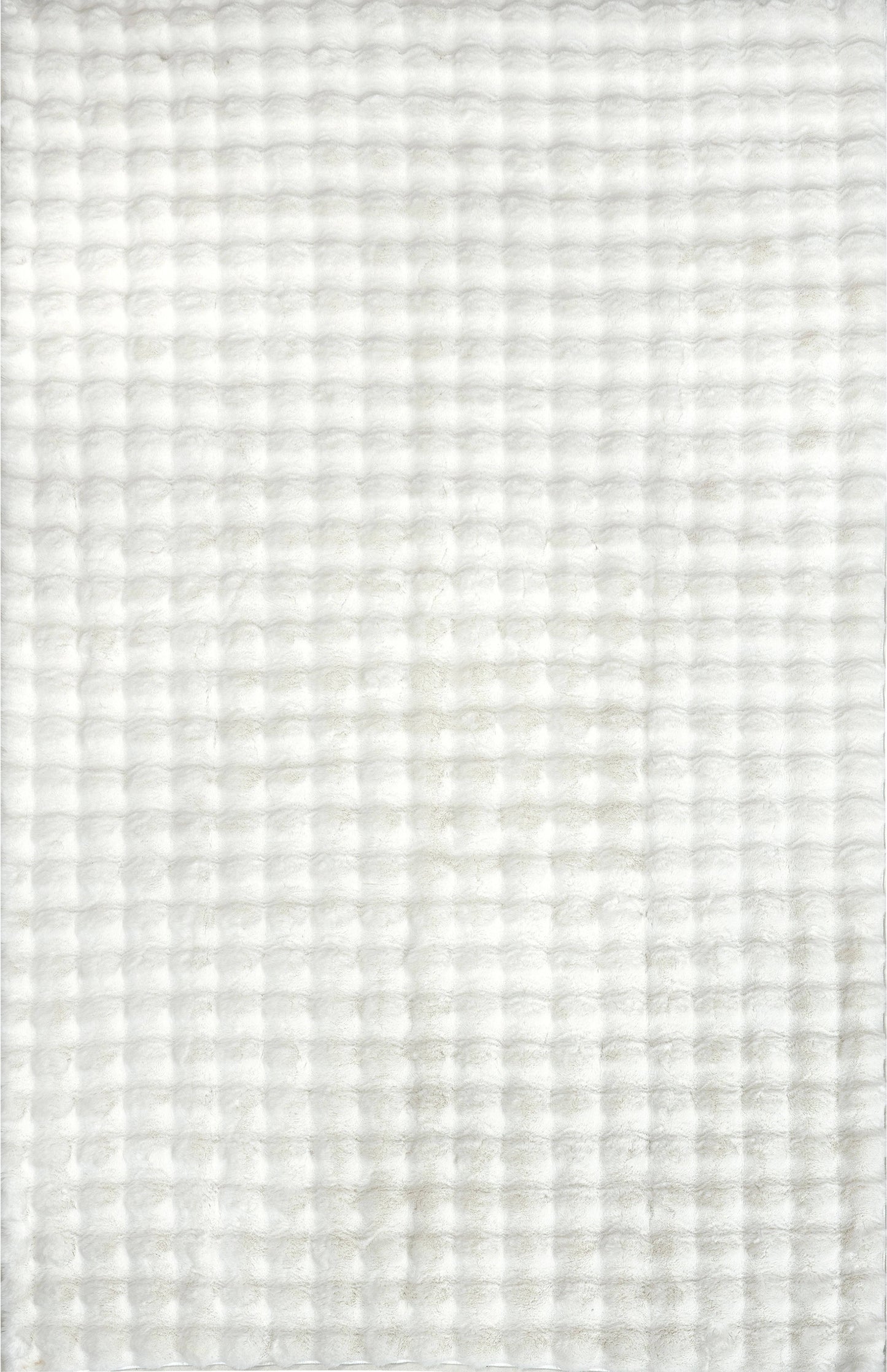 nuLOOM Jeni Solid Faux Rabbit Machine Washable Area Rug White 3' 9" x 6' - Product image 1