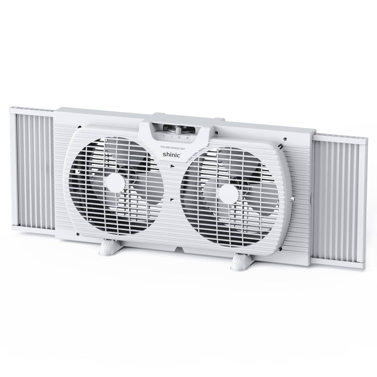 Shinic 3-Speed Twin Window Fan with Removable Bug Screen - Product image 1