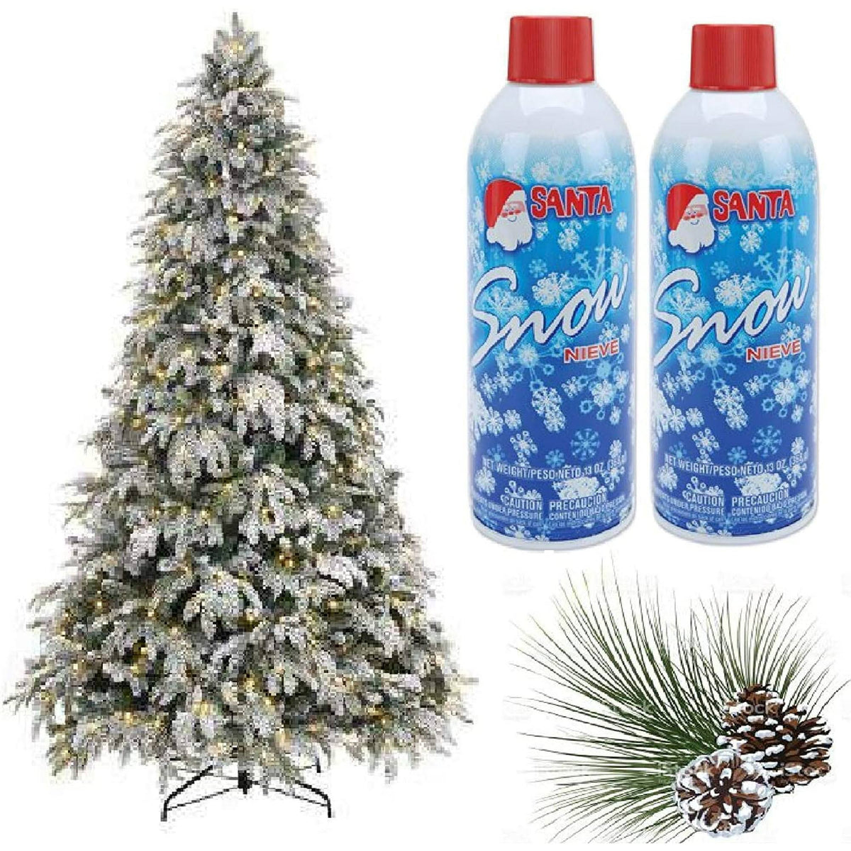 Prextex Winter Textured Snow Spray - Pack of Two 13 oz Aerosol Bottles - Product image 1