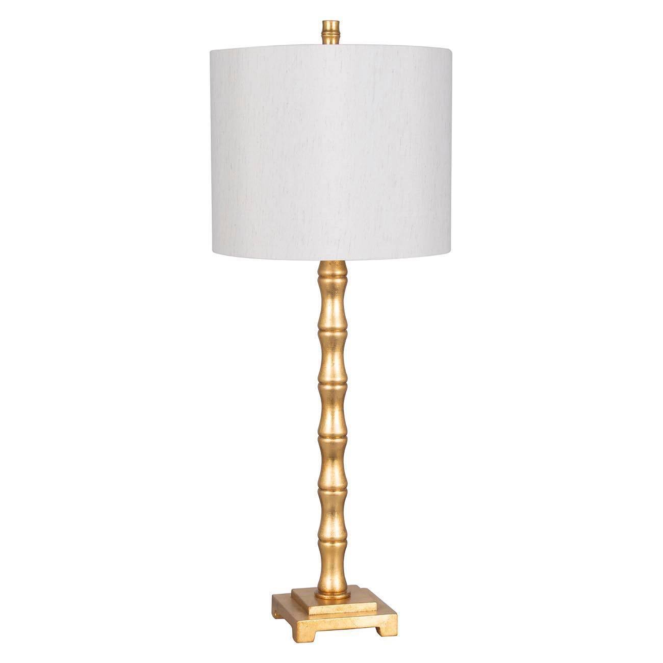 Large Bamboo Table Lamp (Includes LED Light Bulb) Brass - Product image 1