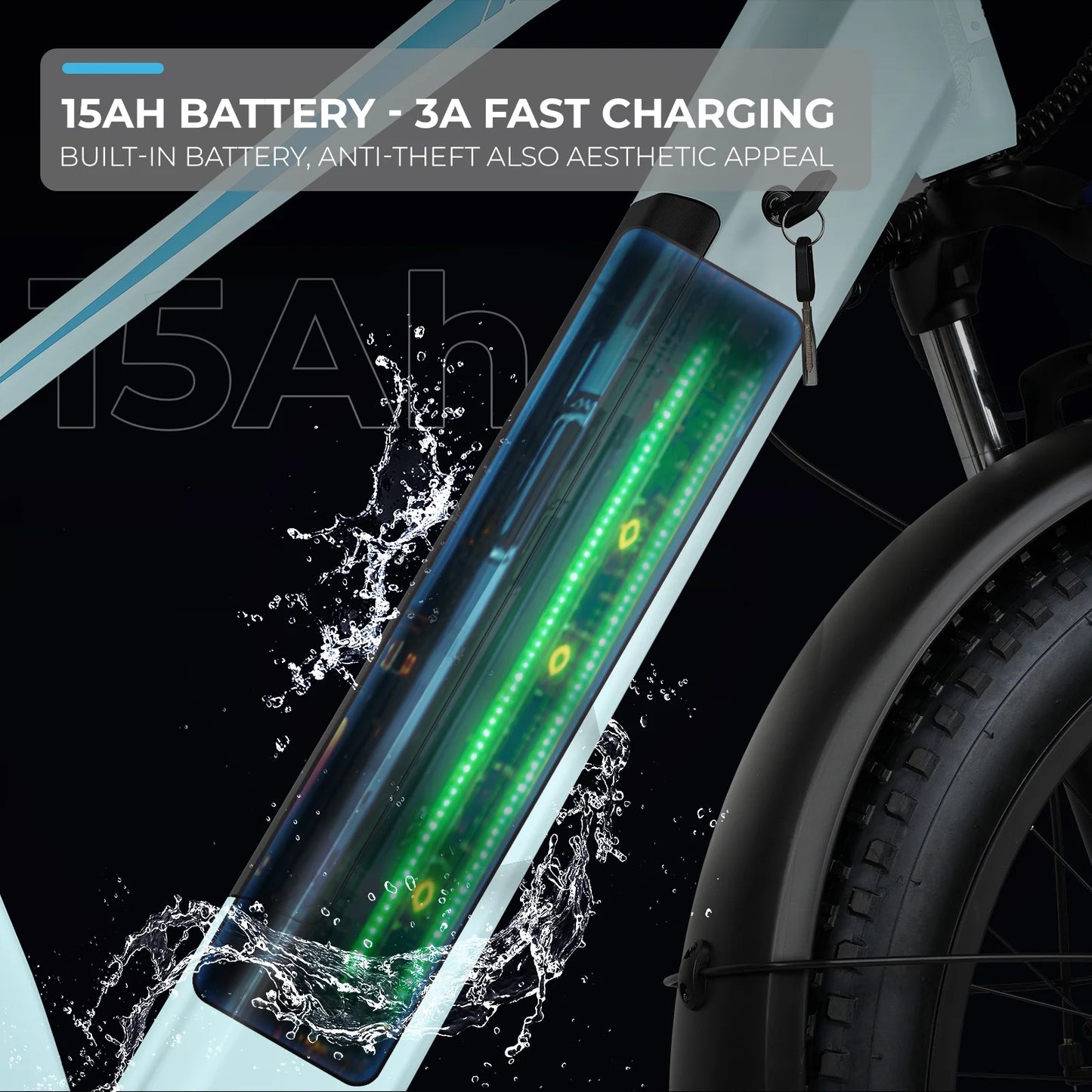 ANCHEER Electric Bike for Adults Peak 1000W Electric Bicycle 48V 15AH Battery Electric Bike 26" x 4.0" Fat - Product image 6