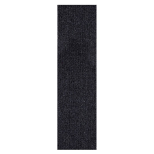 Ottomanson Lifesaver Collection Black 2 ft. 7 in x 9 ft. 10 in. Utility Ribbed Indoor/Outdoor Runner Rug