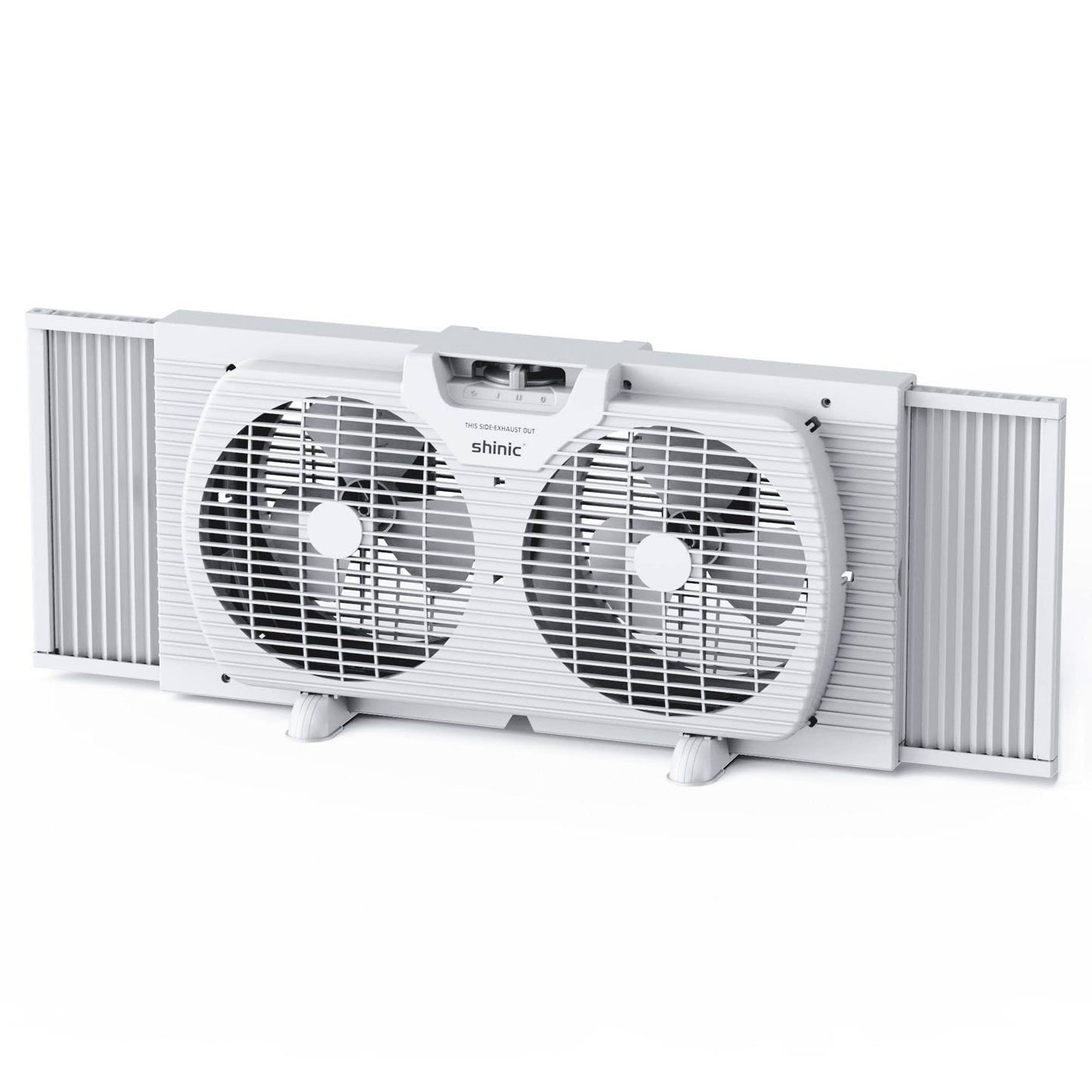 Shinic 3-Speed Twin Window Fan with Removable Bug Screen - Product image 1