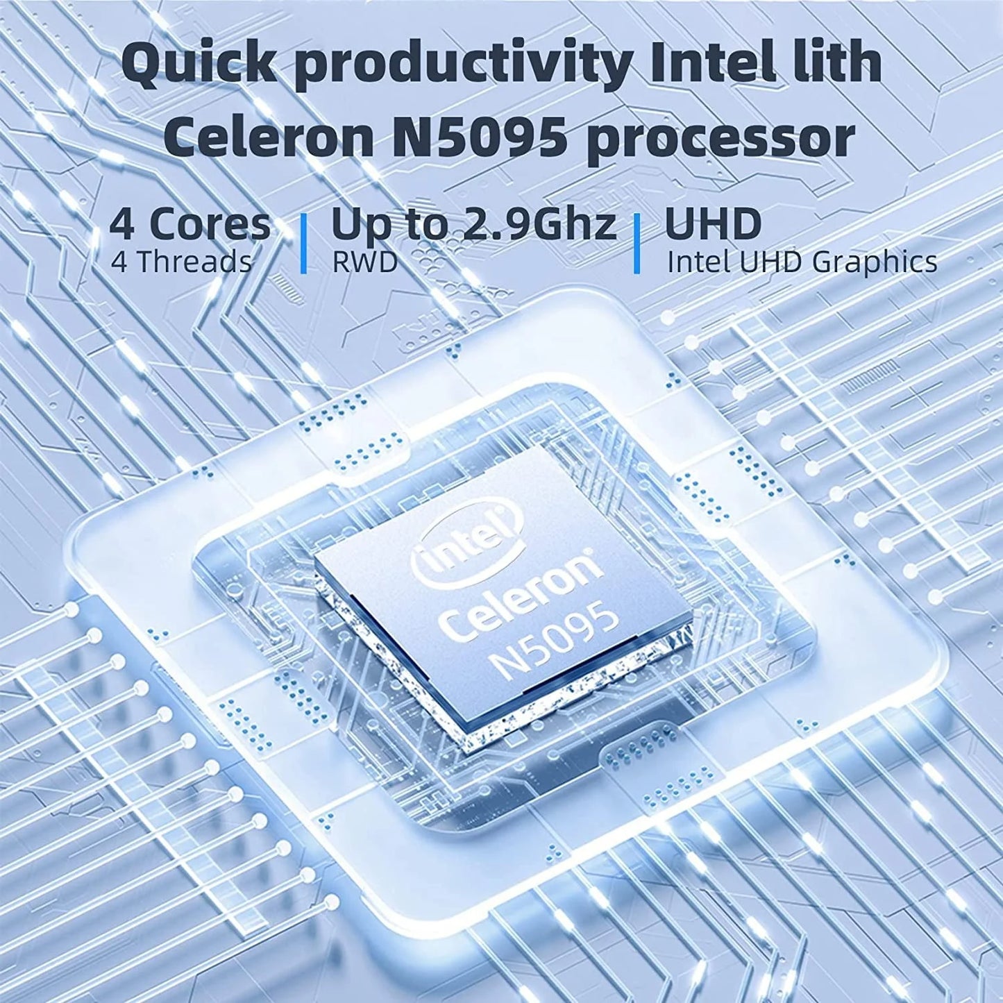 SGIN 15.6 in Laptop 12GB DDR4 512GB SSD Windows 11 with Intel Celeron N5095A Full HD 1920x1080 - Product image 4