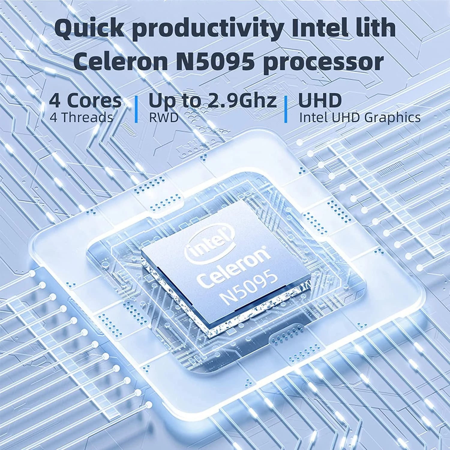 SGIN 15.6 in Laptop 12GB DDR4 512GB SSD Windows 11 with Intel Celeron N5095A Full HD 1920x1080 - Product image 4