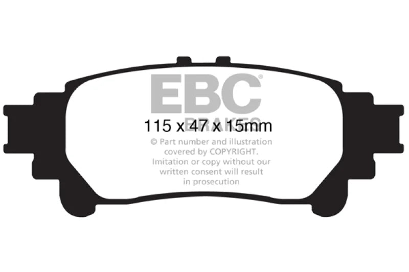 EBC Ultimax2 Low Dust Street - Rear Ultimax 2 Pad PN UD1391