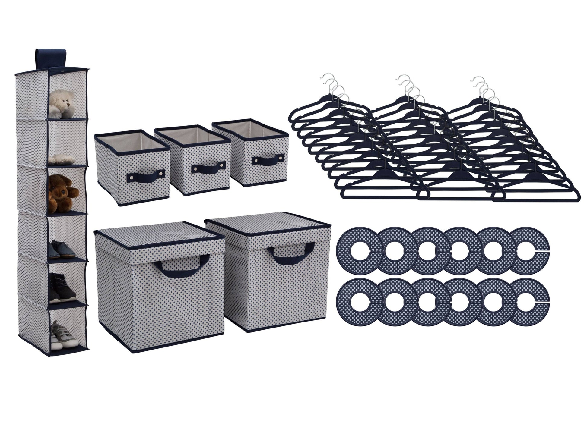 Delta Children 48 Piece Nursery Storage Set Navy (417) - Product image 1